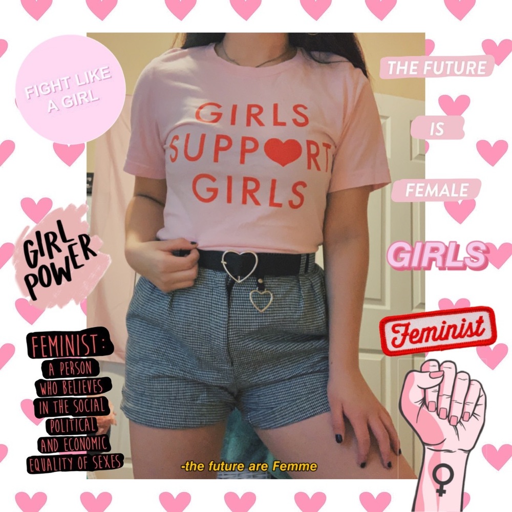 Girls support girls T-shirt 💓🎀